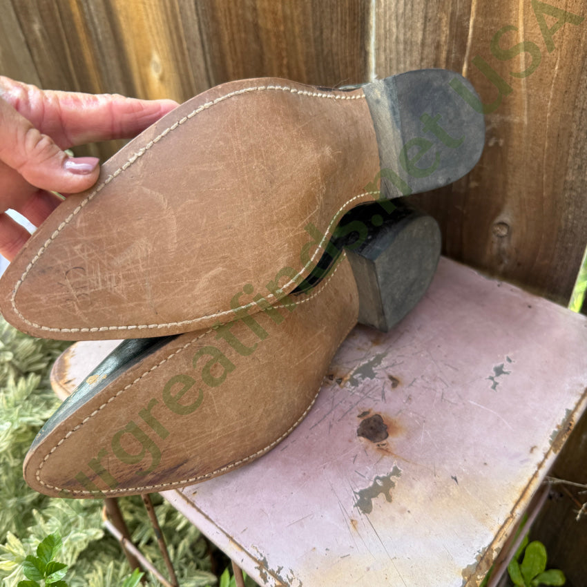 1970s Men’s Laredo Boots Black & Hunter Green 11 western boots