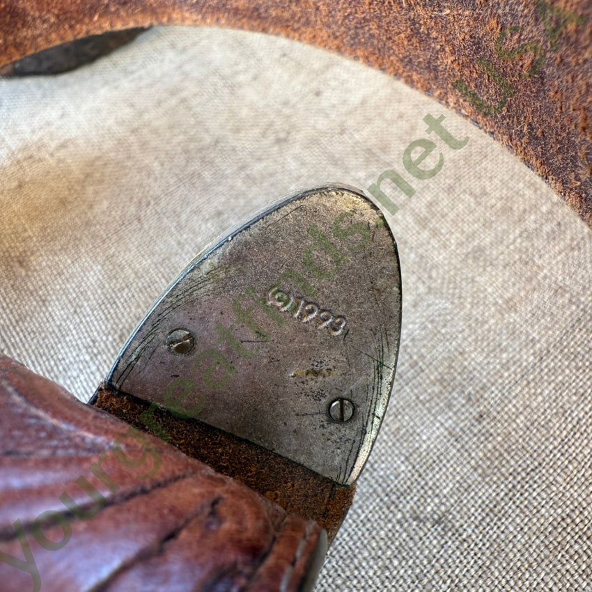 1993 Brown Tooled Leather Belt Brighton belt