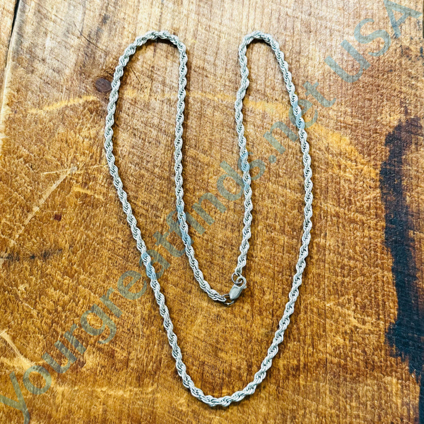 26’ Heavy Sterling Silver Rope Chain