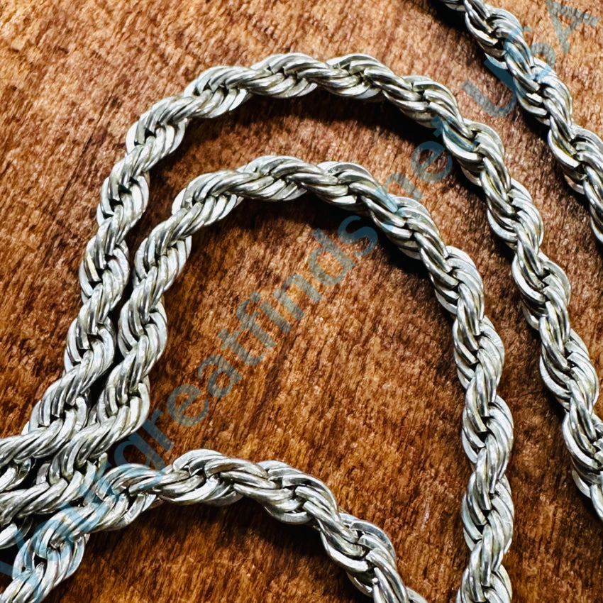 26’ Heavy Sterling Silver Rope Chain