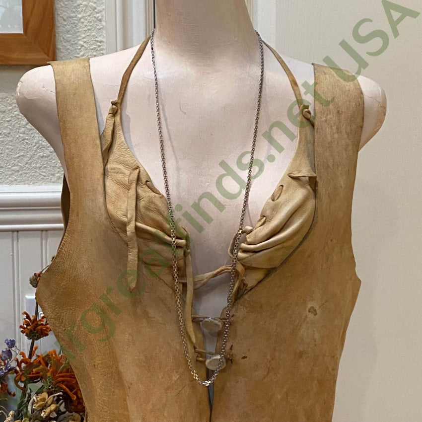 36 Long Fancy Sterling Silver Chain Vintage