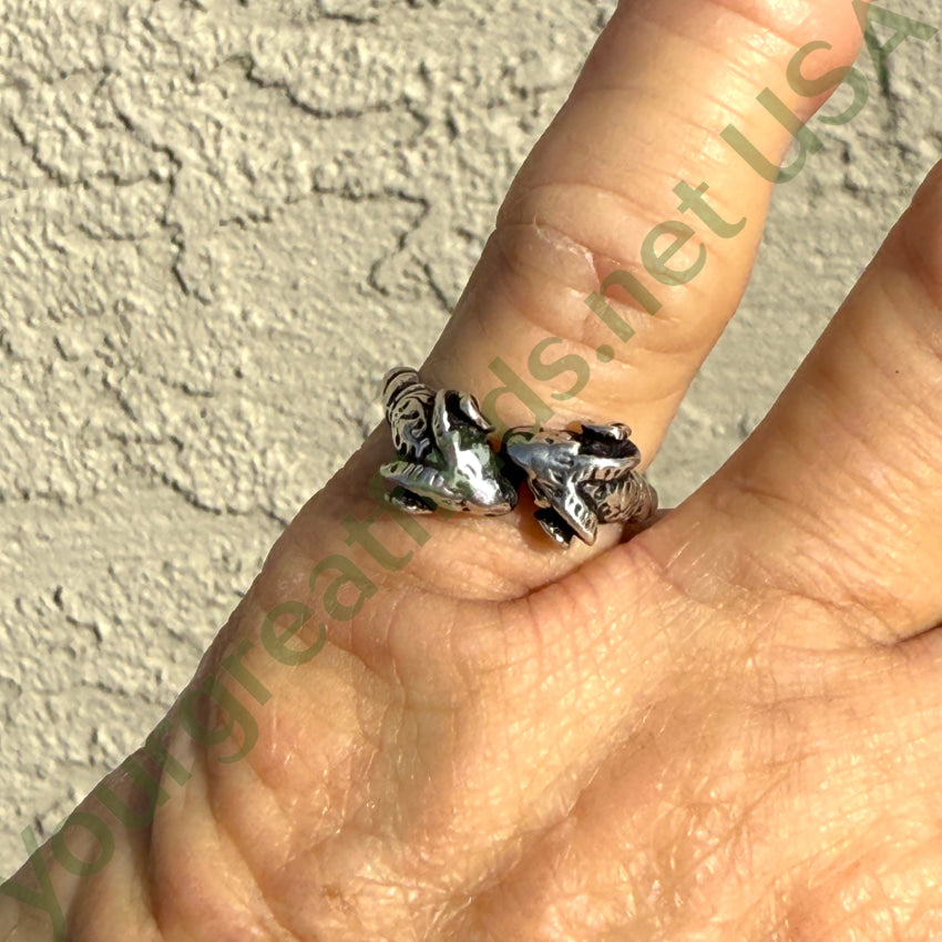 800 Silver Aires The Ram Ring Size 6 ring