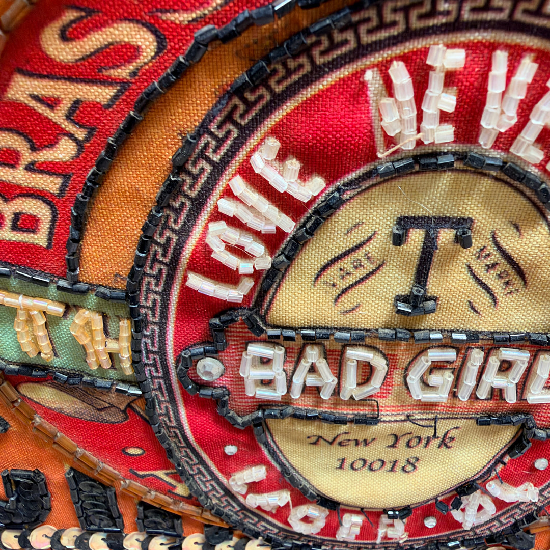 Far Nine Wooden Cigar Box Purse Beading