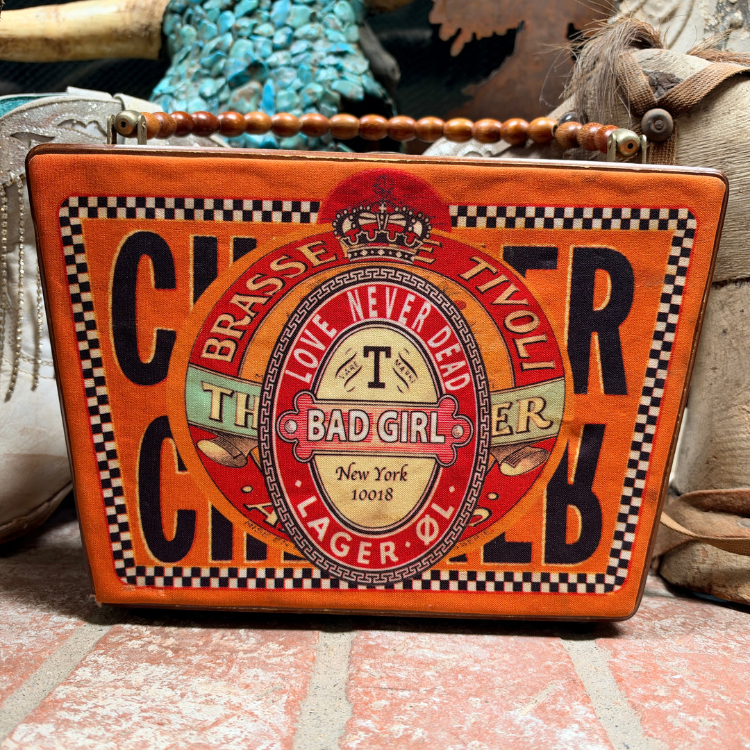 Far Nine Wooden Cigar Box Purse Beading