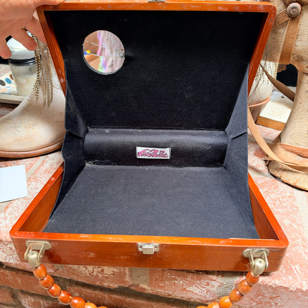 Far Nine Wooden Cigar Box Purse Beading