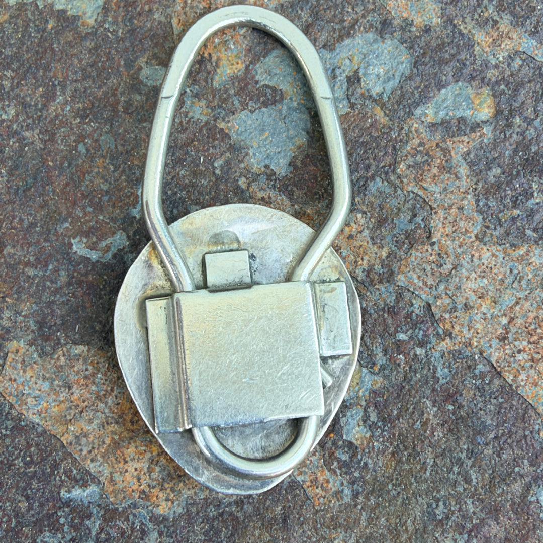 Vintage Navajo Sterling Silver & Turquoise Key Ring