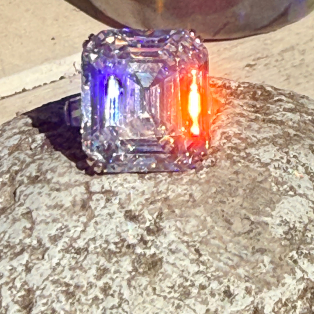 Stauer 65 Carat Moissanite Ring Sterling Silver Ring Size 8