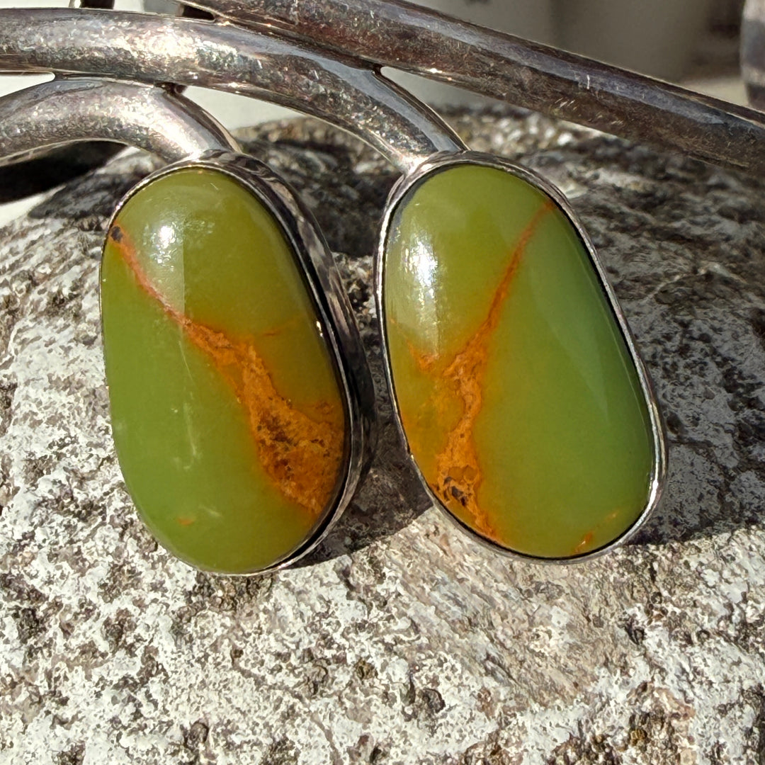 Navajo Sterling SIlver & Turquoise Cuff Bracelet Sunrise Gallery