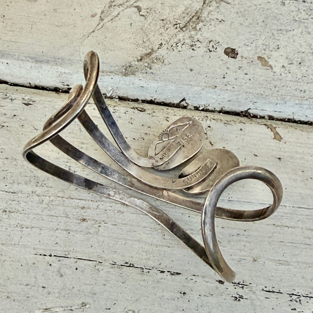 Navajo Sterling SIlver & Turquoise Cuff Bracelet Sunrise Gallery