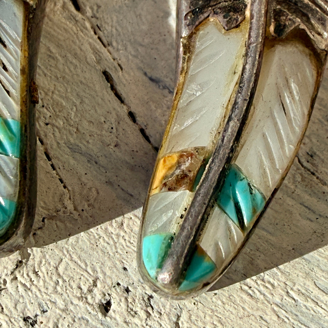 Navajo Medicine Wheel Eagle Pendant Sterling Silver Turquoise