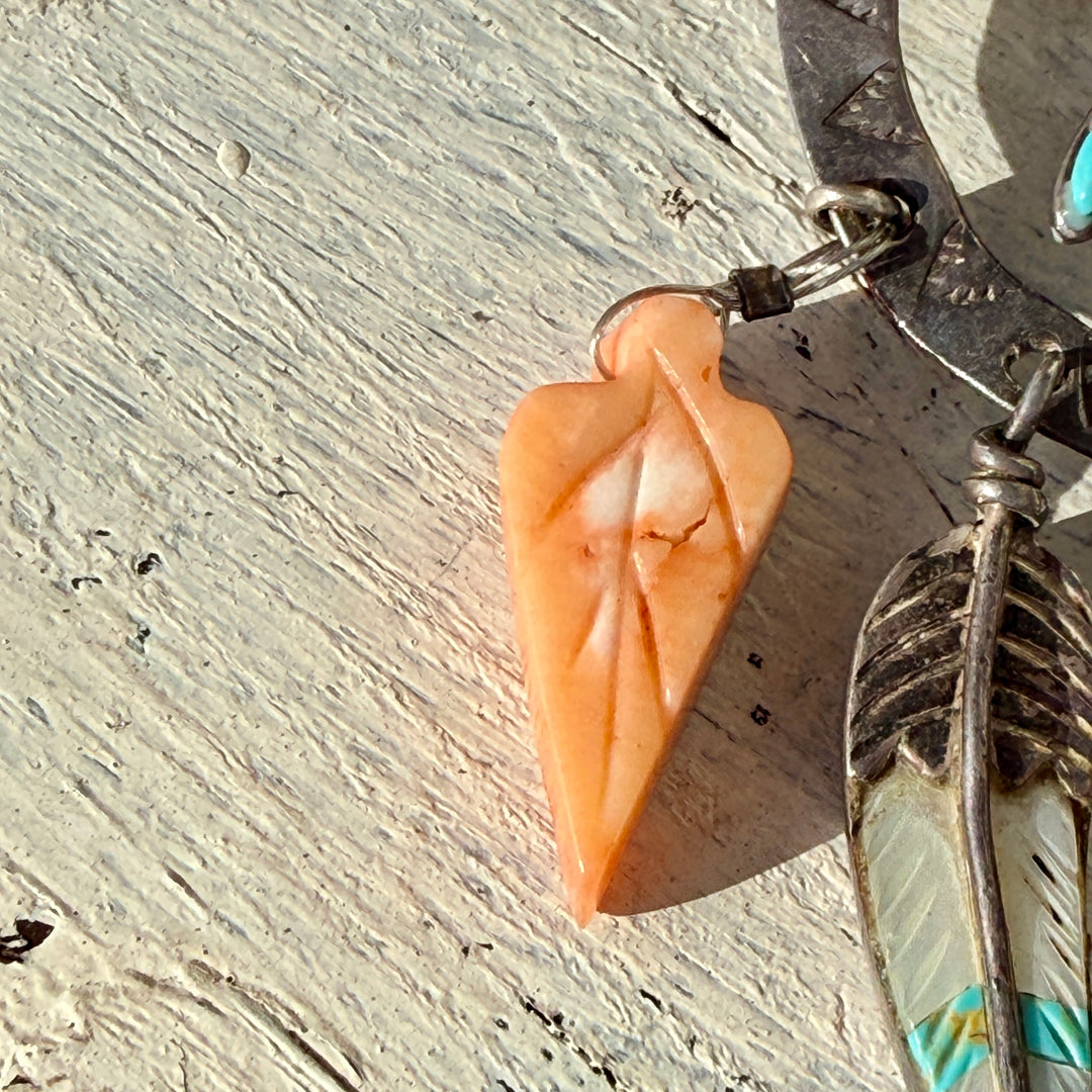 Navajo Medicine Wheel Eagle Pendant Sterling Silver Turquoise