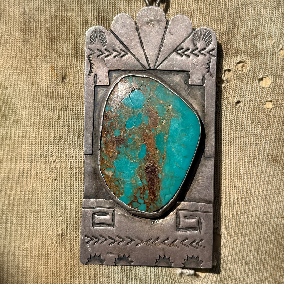 "The Big Daddy" Navajo Sterling Silver & Turquoise Necklace