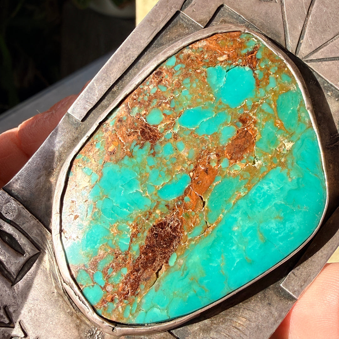 "The Big Daddy" Navajo Sterling Silver & Turquoise Necklace
