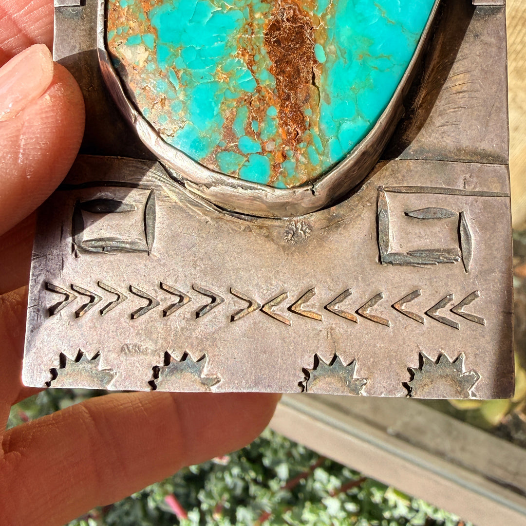 "The Big Daddy" Navajo Sterling Silver & Turquoise Necklace
