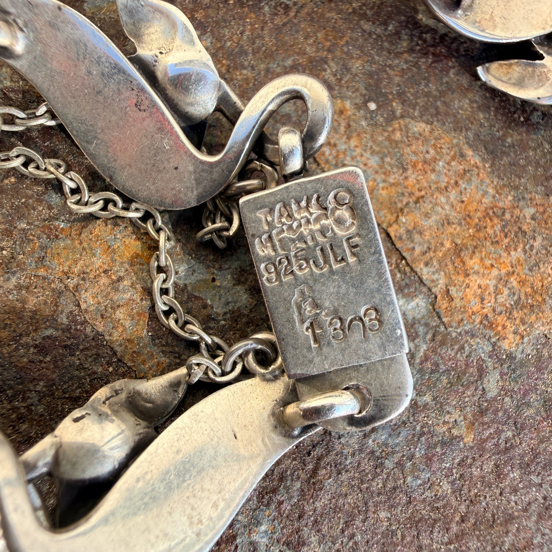Vintage Sterling Silver Necklace & Bracelet Set Mexico