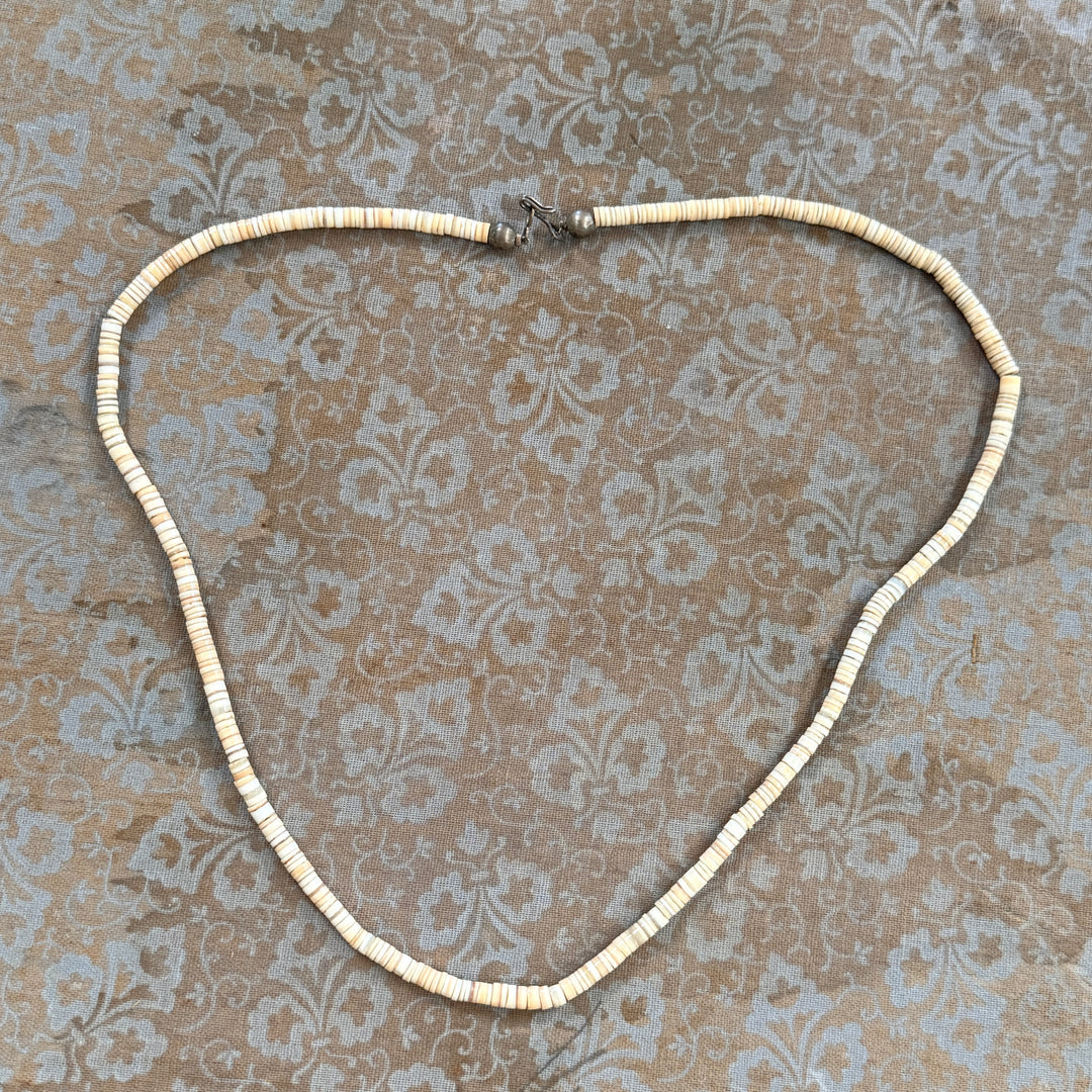 Vintage White Heishi Santo Domingo Necklace