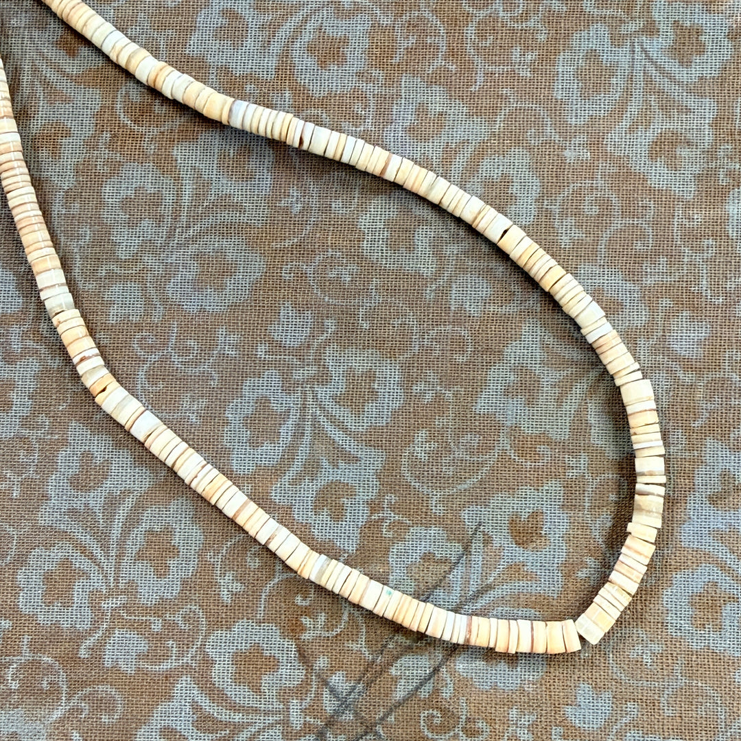 Vintage White Heishi Santo Domingo Necklace