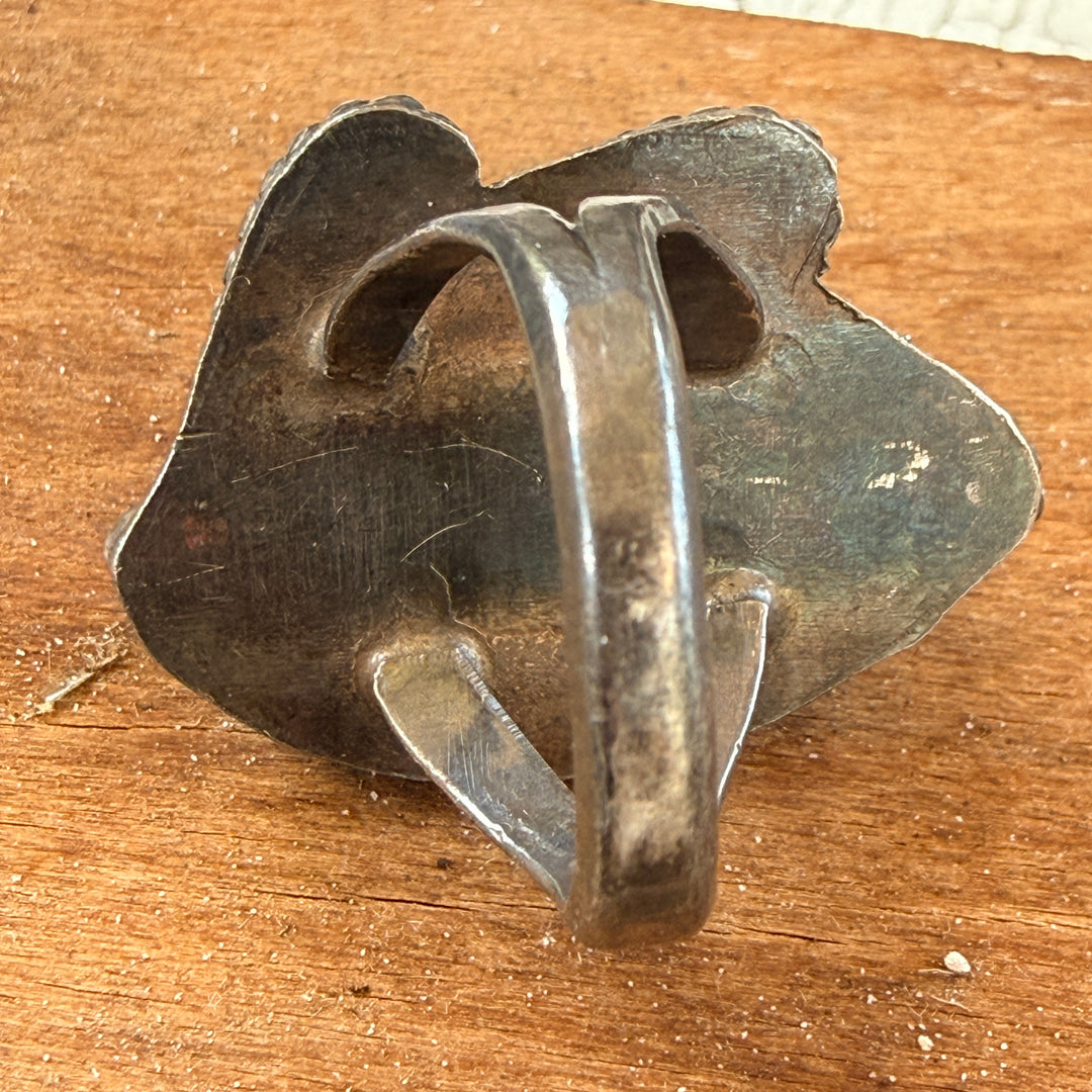 Vintage Navajo Sterling Silver & Blue Turquoise Ring Size 7