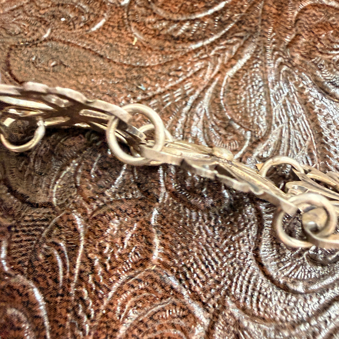Vintage Sterling Silver Lacy Panel Bracelet