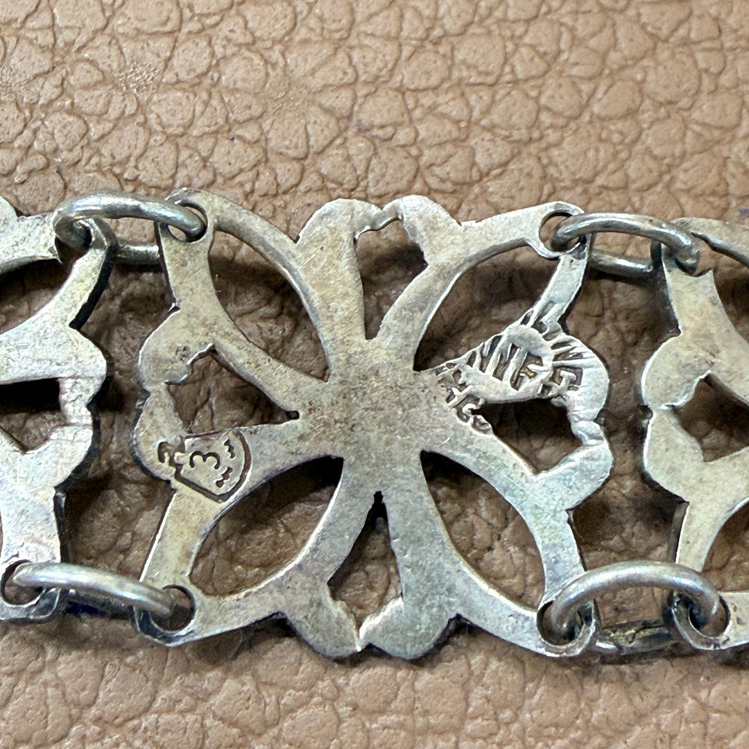 Vintage Sterling Silver Lacy Panel Bracelet