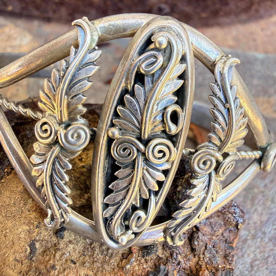 Navajo Sterling Silver Appliqué Cuff Bracelet