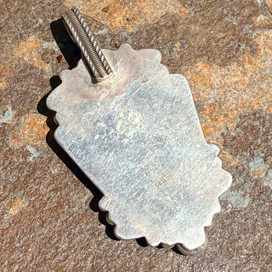 Huge Charoite Sterling Silver Pendant Santa Fe