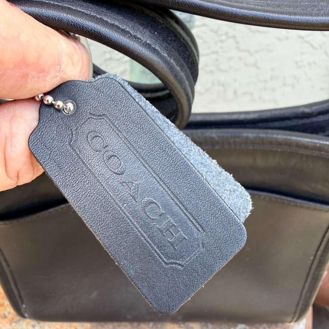 Genuine Vintage Coach Legacy Bag Purse Black Leather Style 9997 Small