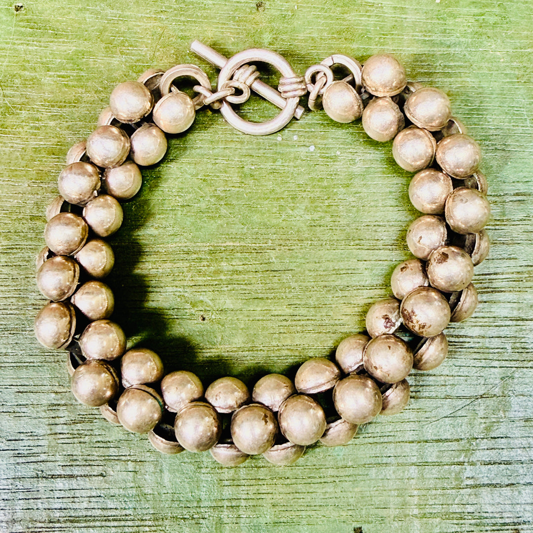 Vintage  Sterling Silver Red Sardonyx Carnelian Charm Bracelet