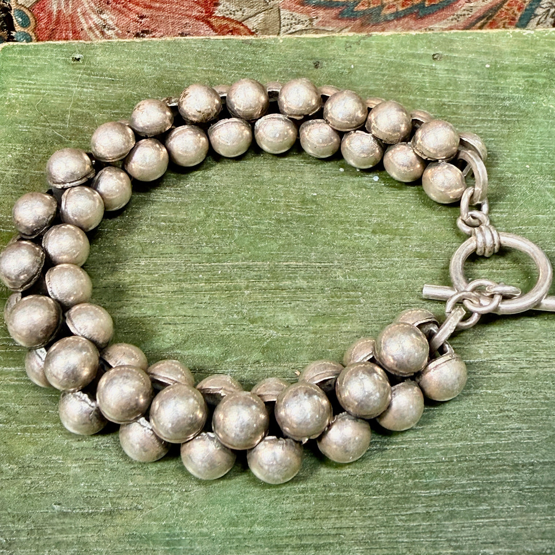Vintage  Sterling Silver Red Sardonyx Carnelian Charm Bracelet