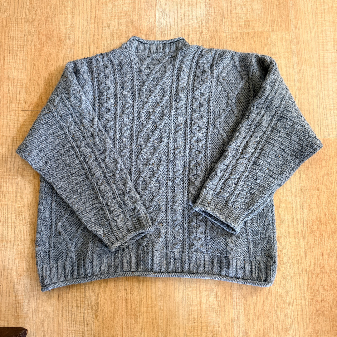 100% Irish Wool Pull Over Sweater Donegal Ireland L