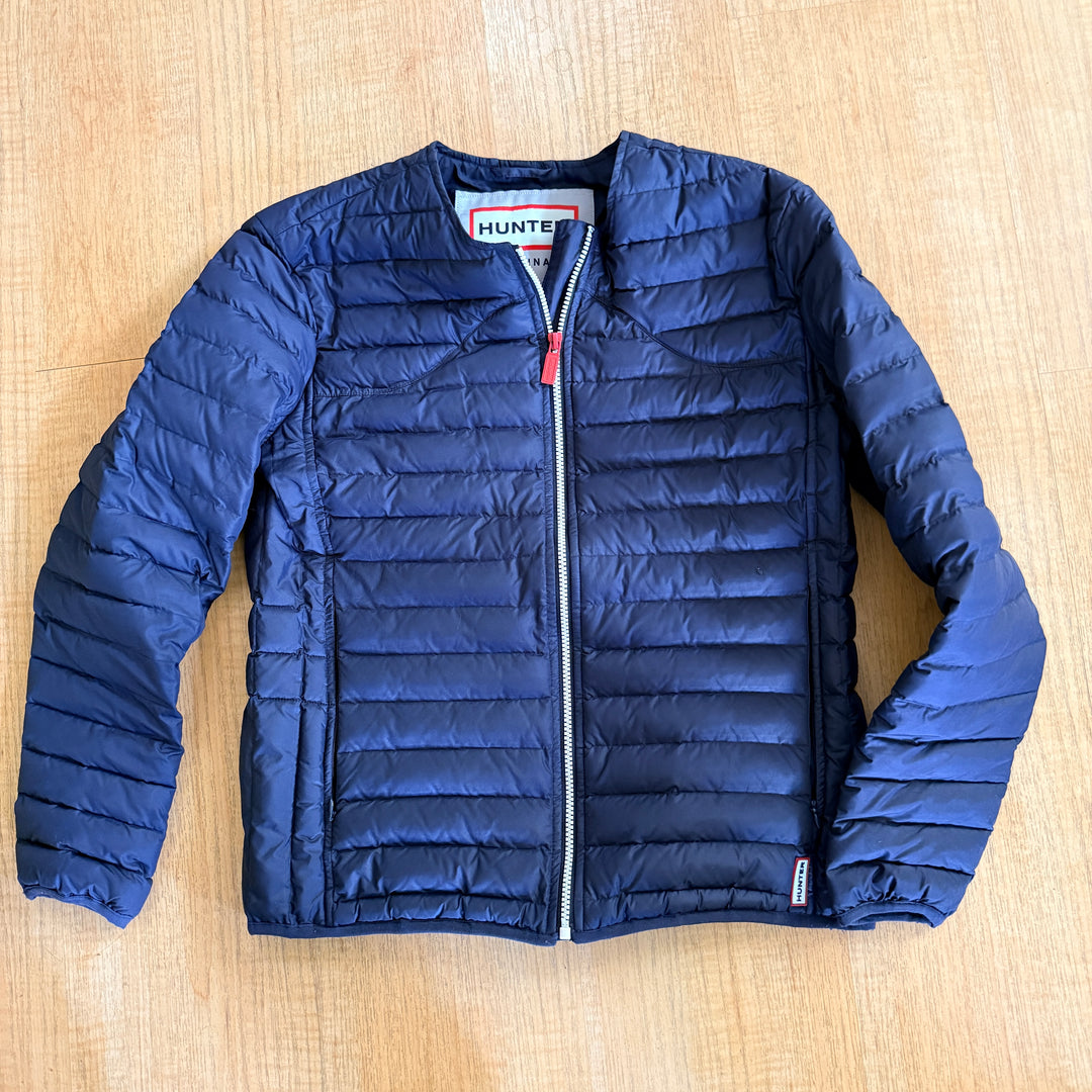 Hunter Women's Original Midlayer Puffer Jacket Navy Collarless M