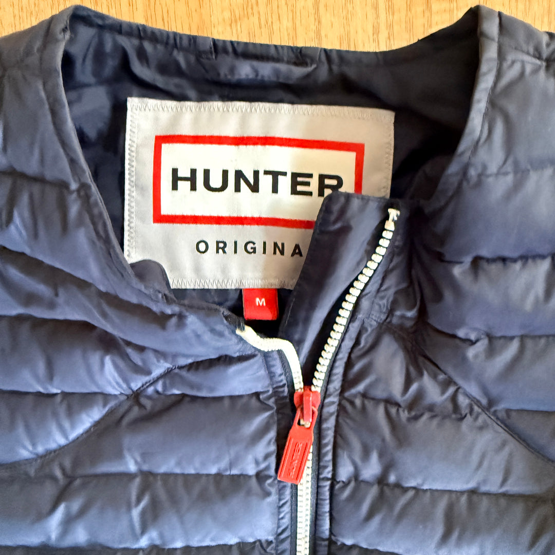 Hunter Women's Original Midlayer Puffer Jacket Navy Collarless M