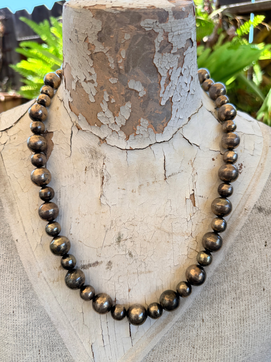 Early 1980s Taxco Sterling Silver "Pearls" Necklace