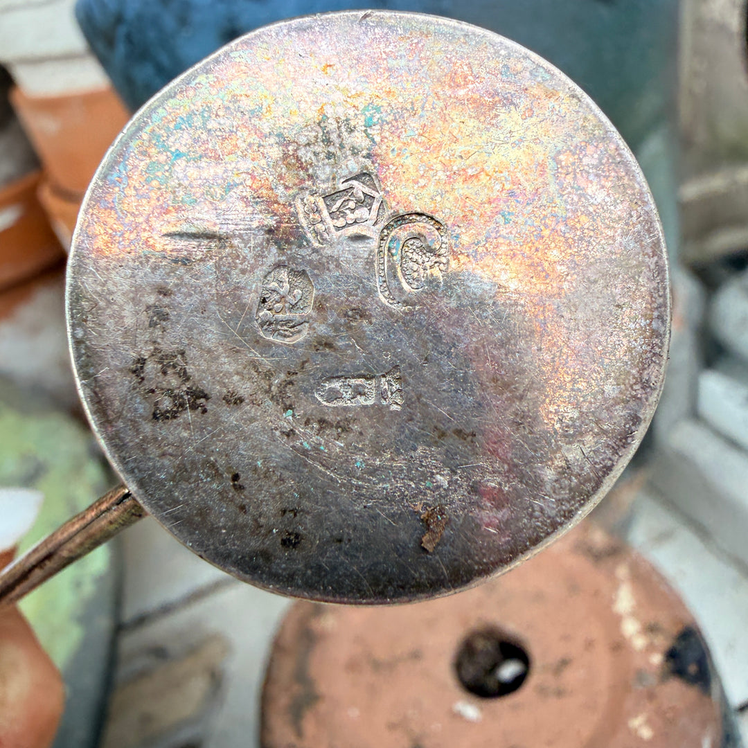 Antique Miniature Sterling SIlver Dutch Embossed Watering Can