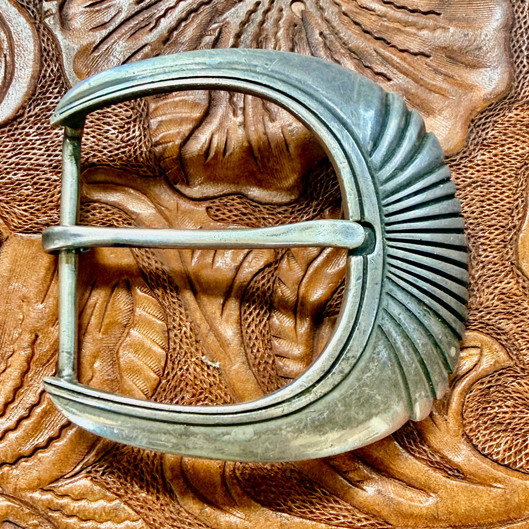 Vintage Sterling Silver Ranger Belt Buckle Dan Oliver