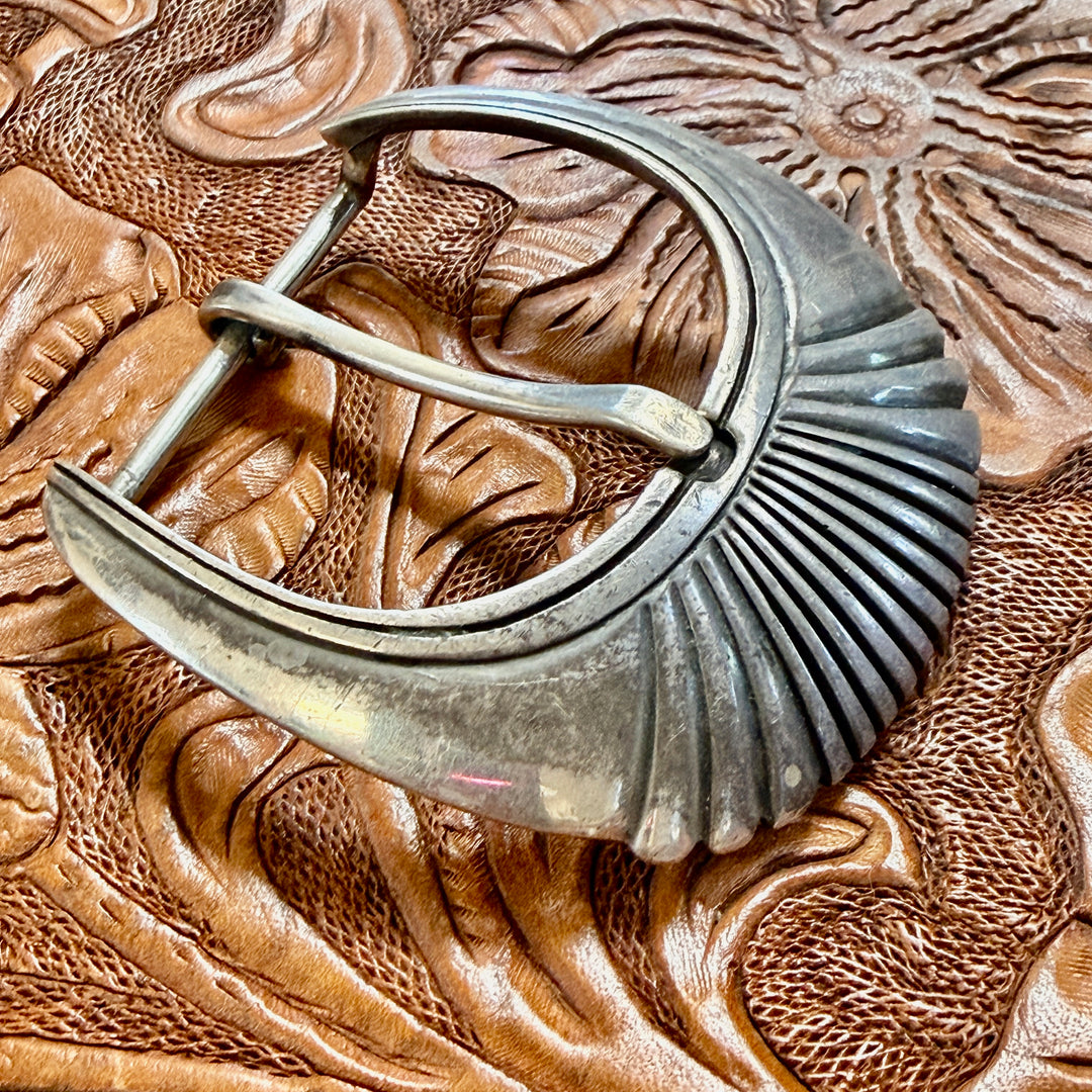 Vintage Sterling Silver Ranger Belt Buckle Dan Oliver