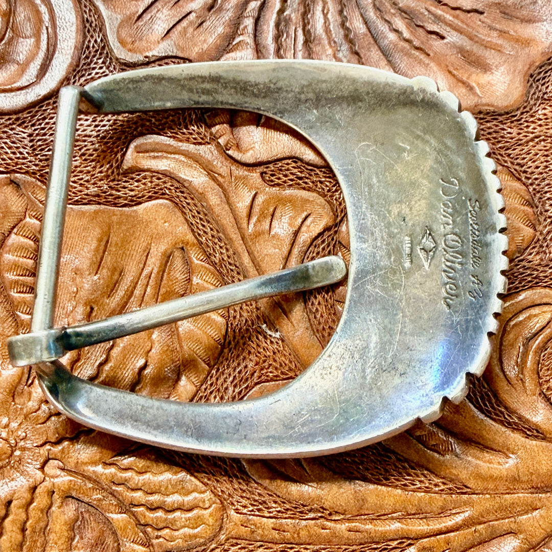 Vintage Sterling Silver Ranger Belt Buckle Dan Oliver