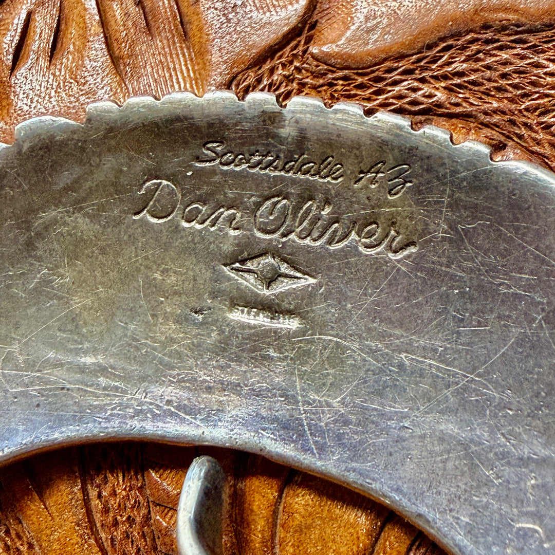 Vintage Sterling Silver Ranger Belt Buckle Dan Oliver