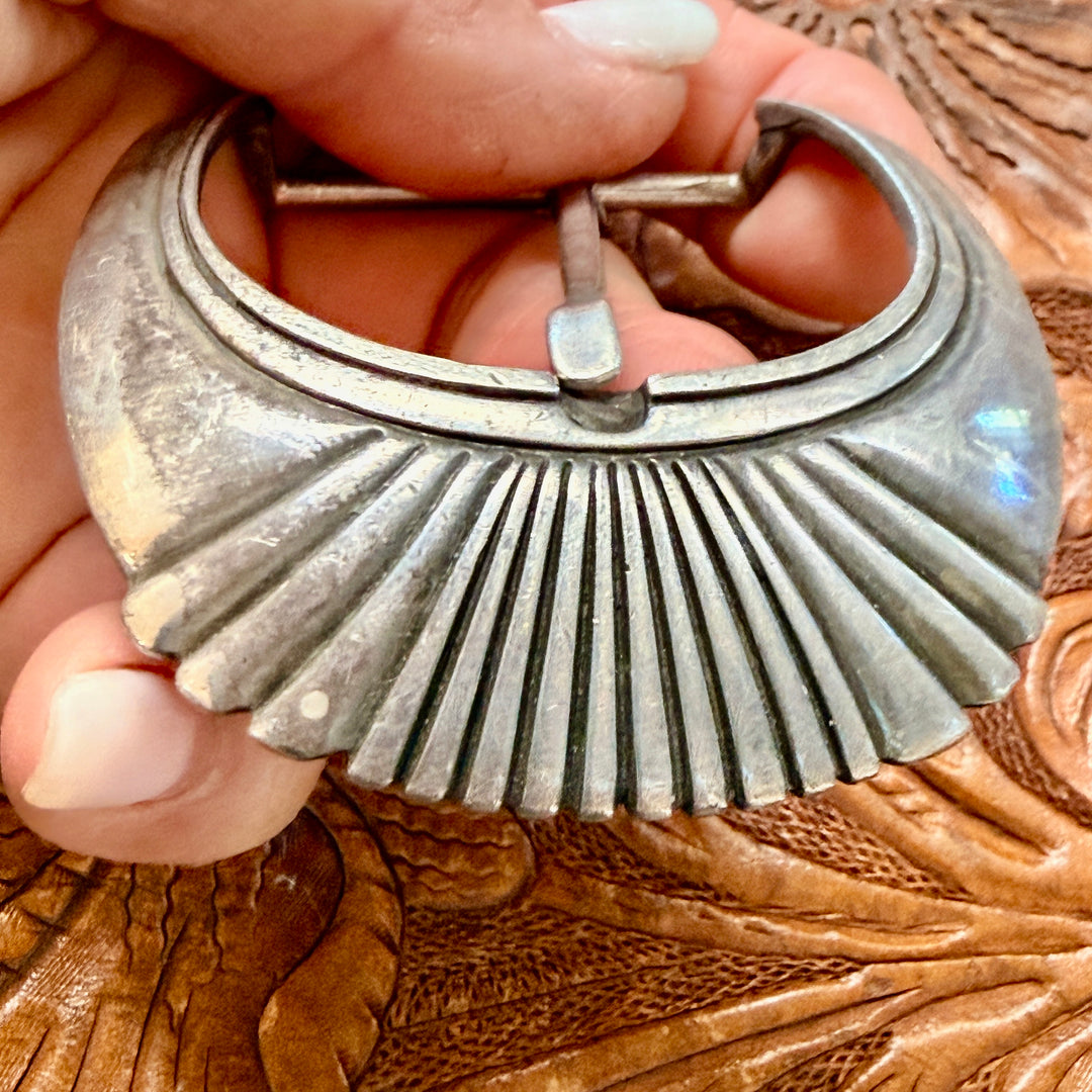 Vintage Sterling Silver Ranger Belt Buckle Dan Oliver