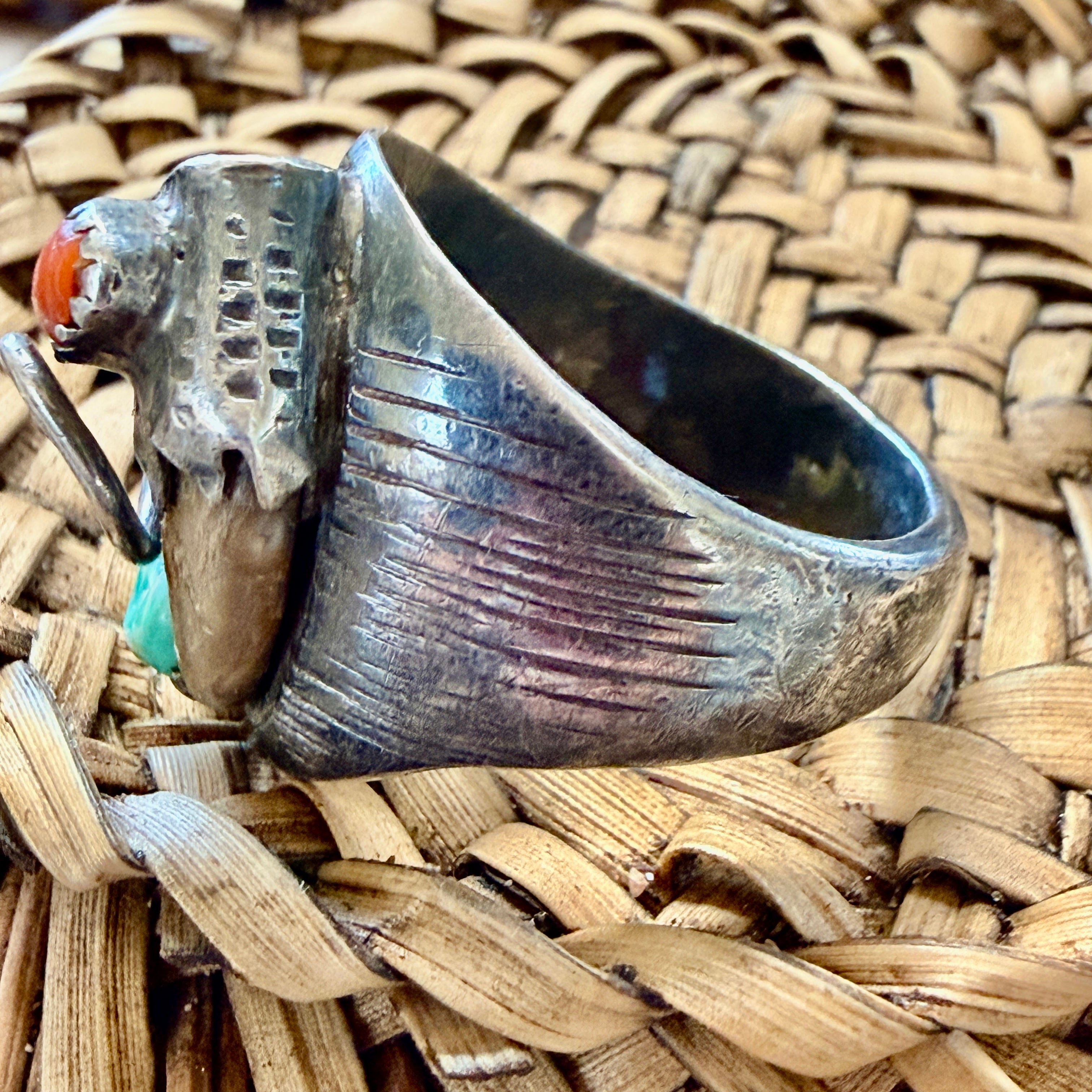 ヴィンテージ Navajo sterling silver リングL536 ヴィンテージ Navajo