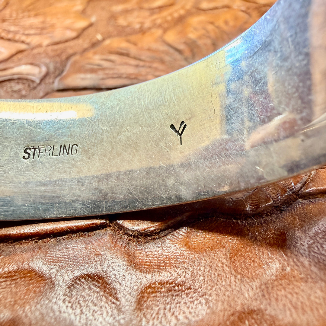 Vintage Sterling Silver Channel Cuff Bracelet Tom Yazzie