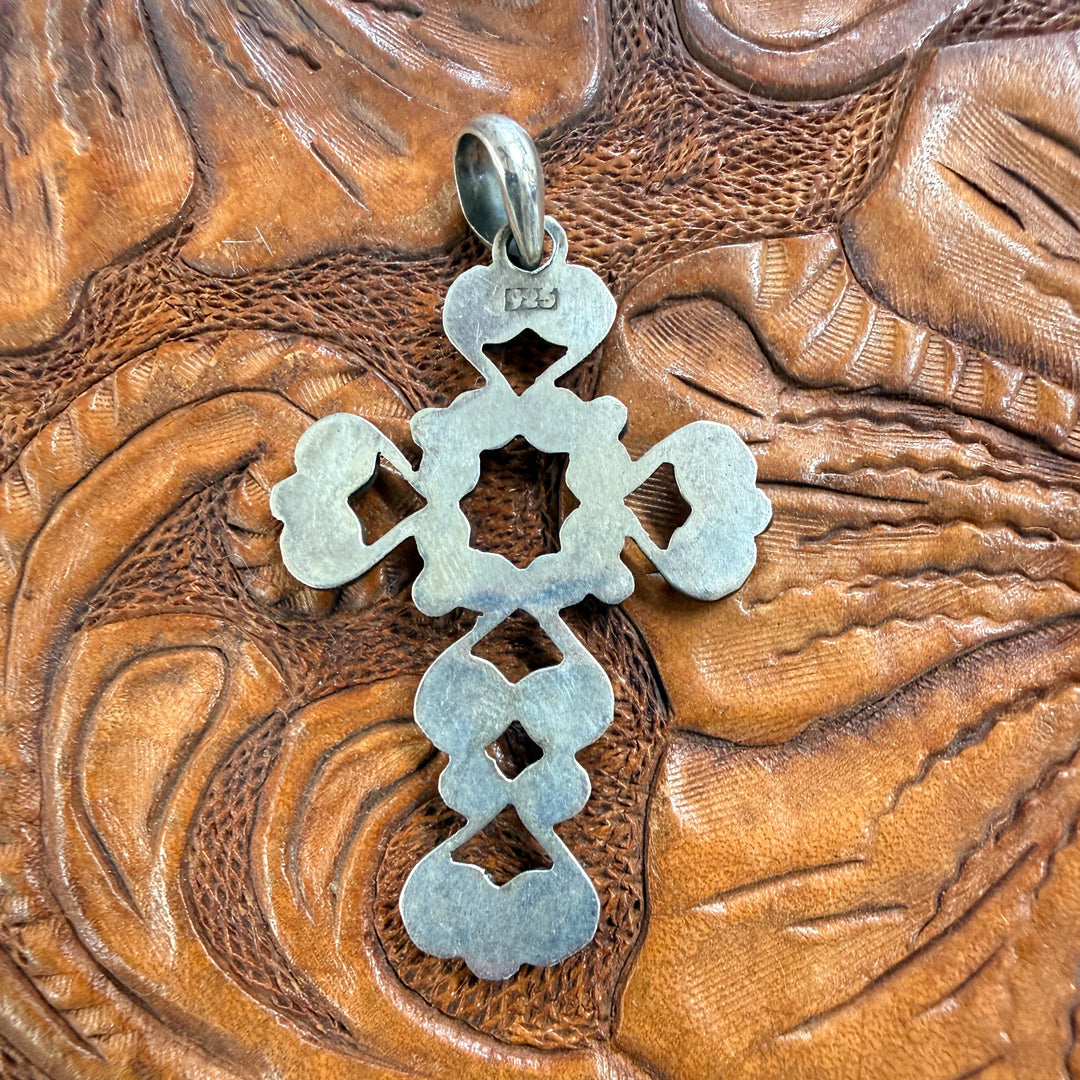 Vintage Sterling Silver Cross Pendant