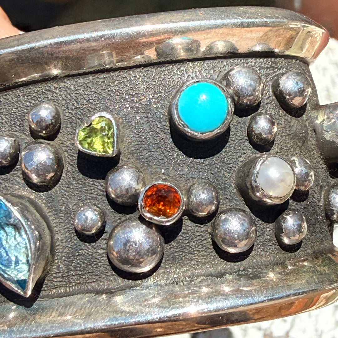 Chimney Butte & Nuguematz Rocks & Stars Sterling Silver Cuff Bracelet
