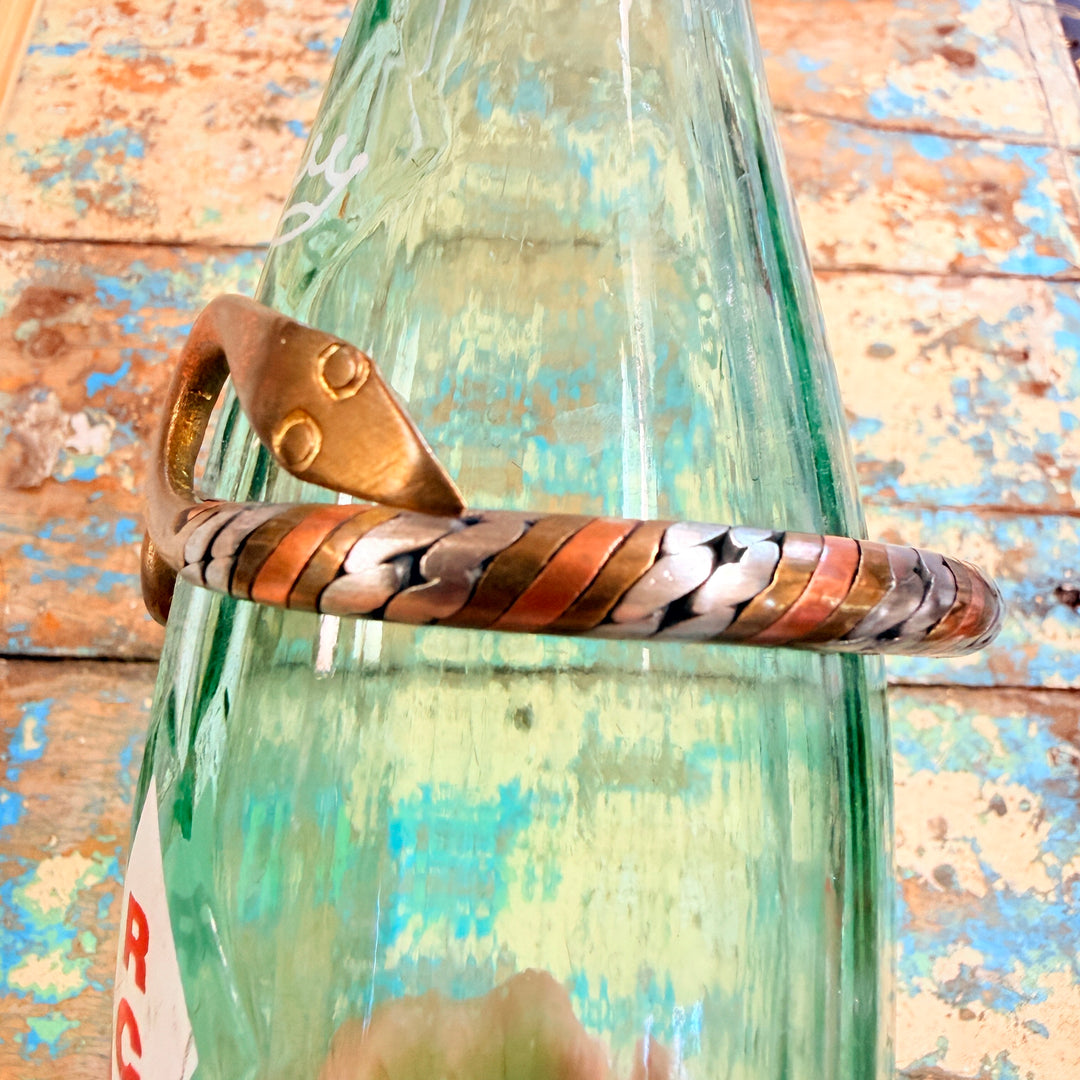 Handmade Copper Brass Nickel Silver Snake Bracelet