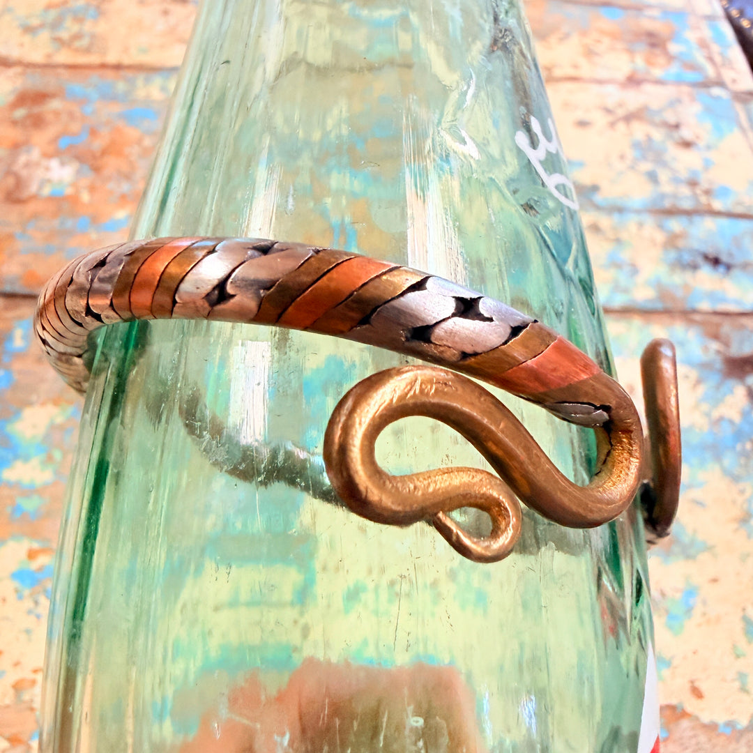 Handmade Copper Brass Nickel Silver Snake Bracelet