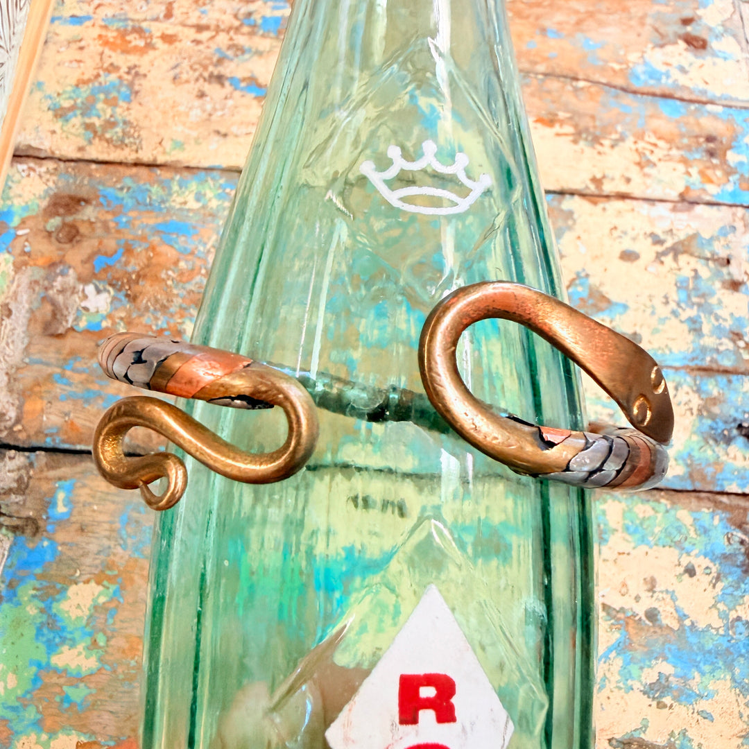 Handmade Copper Brass Nickel Silver Snake Bracelet