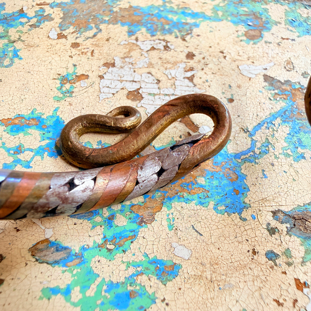 Handmade Copper Brass Nickel Silver Snake Bracelet