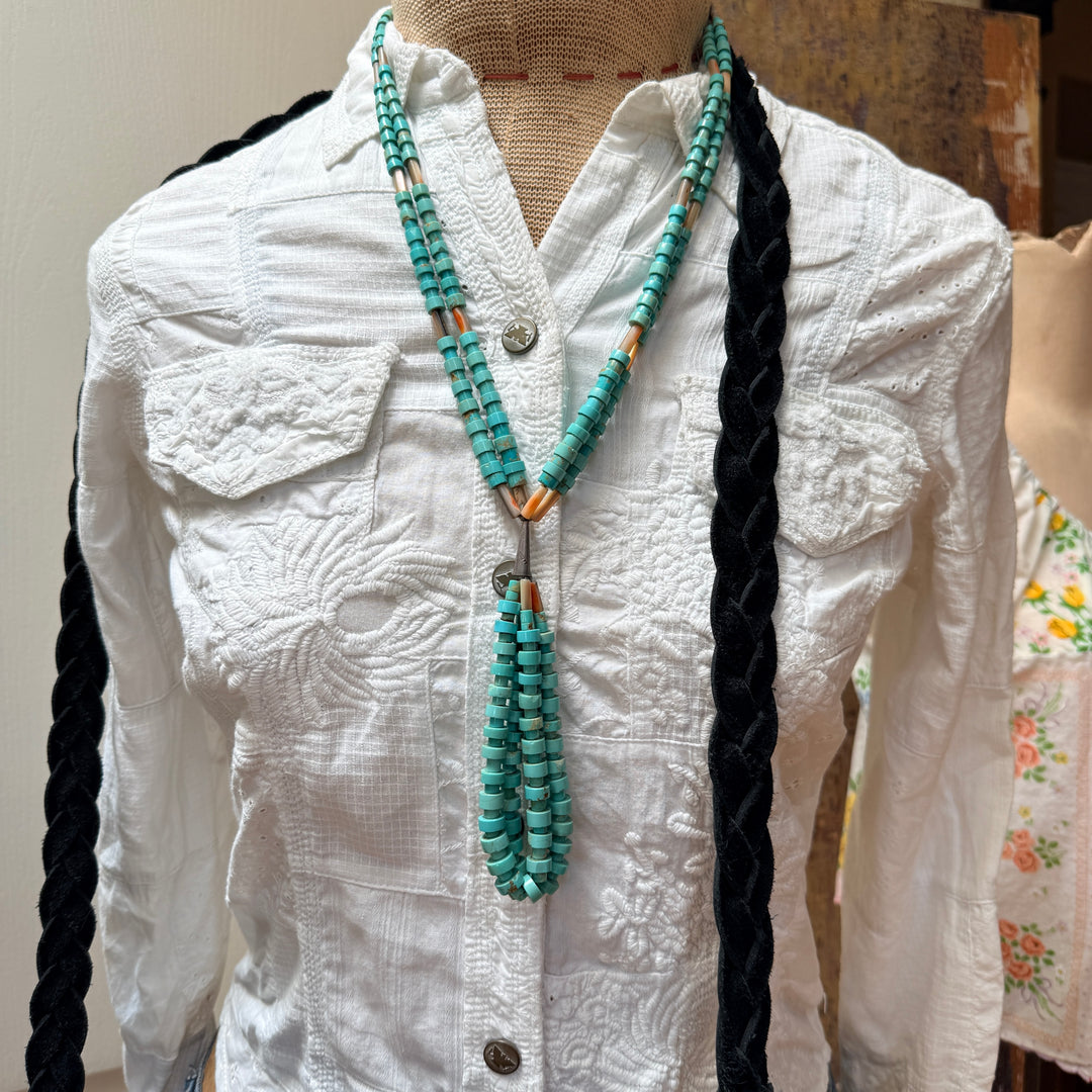 Jacla Necklace Turquoise Necklace Abalone Sterling Silver