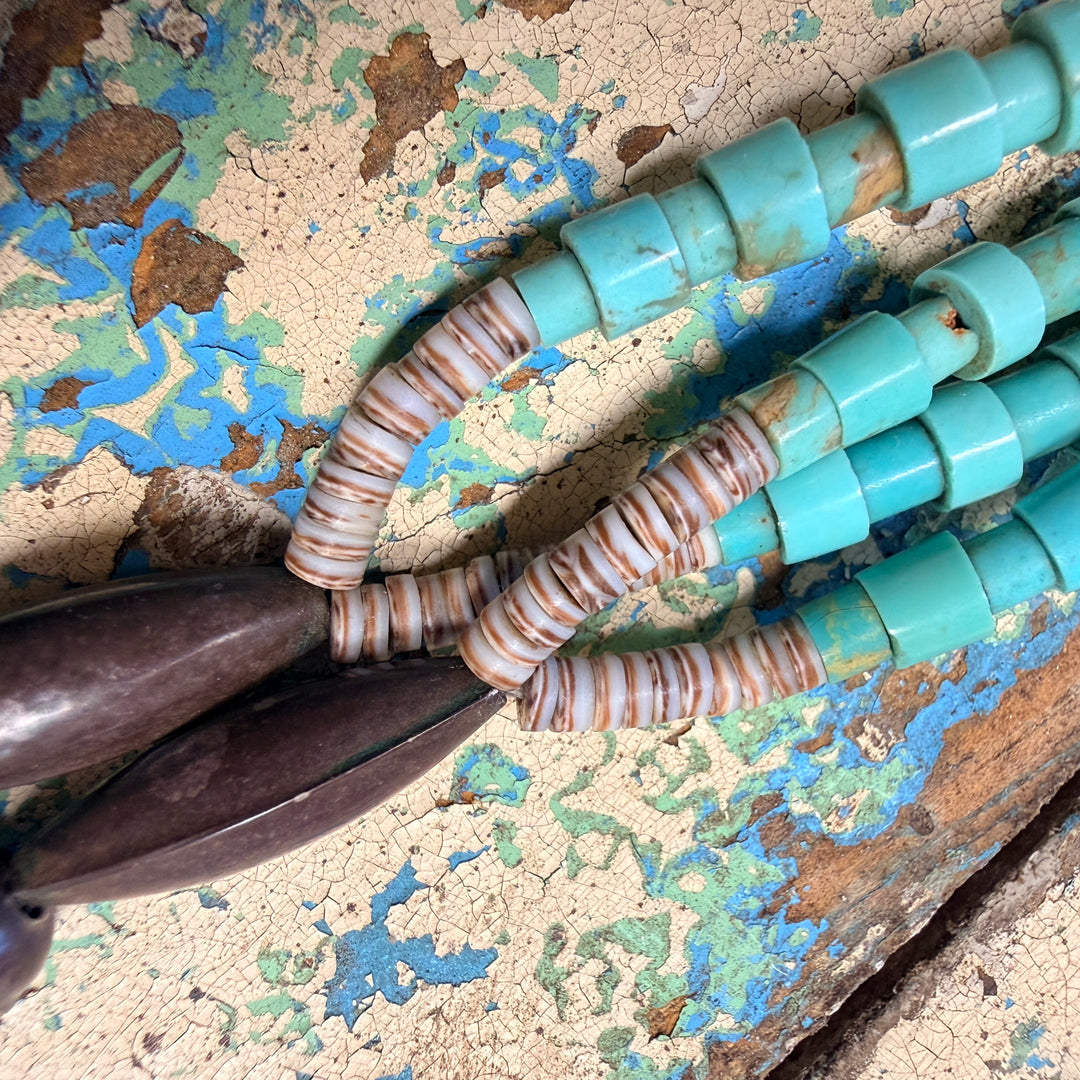 Jacla Necklace Turquoise Necklace Abalone Sterling Silver