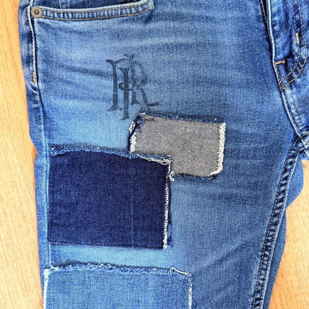 Lauren Ralph Lauren Patchwork Distresses Relaxed Tapered Jean (Retired) 2P